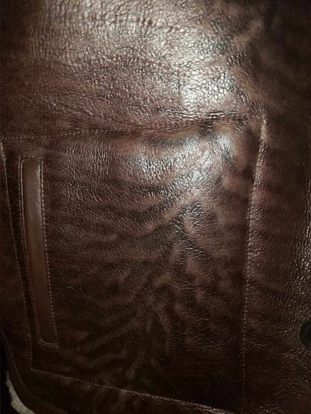 NWT Austrialian Lamb Sheepskin Chocolate Brown Lambskin Leather Reversible Vest